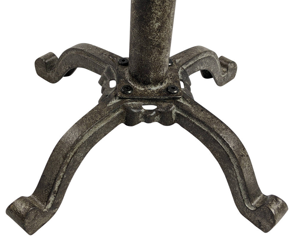 Justin Adjustable Stool, Natural Driftwood/Aged Iron