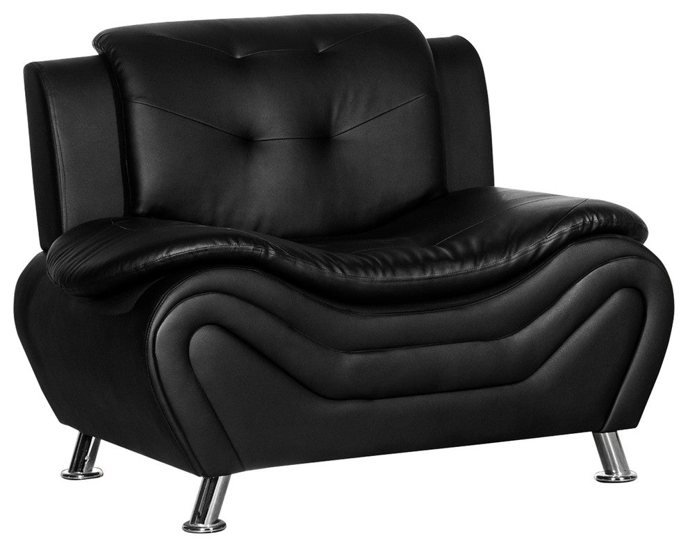 Camille Black Living Room Collection, Chair