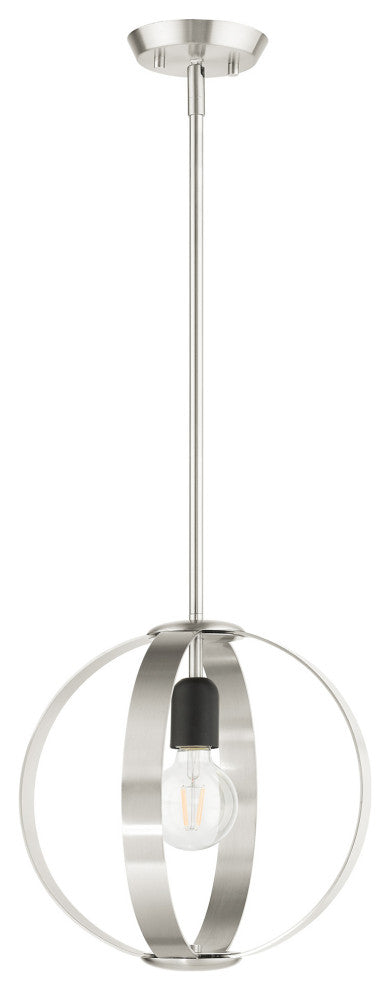 Brushed Nickel Industrial, Modern, Nostalgic, Rustic, Loft Pendant