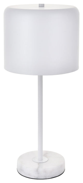 White Finish 1-Light Table Lamp