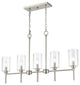 5 Light 36" Brushed Nickel Chandelier