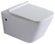 In-Wall Toilet Set, 2"x4" Carrier and Tank, Black Square Actuators