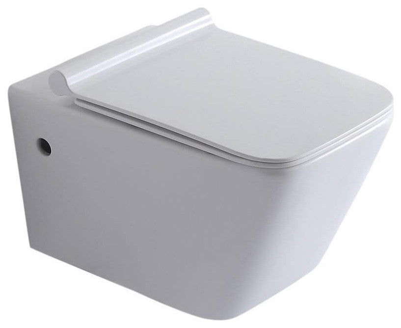 In-Wall Toilet Set, 2"x4" Carrier and Tank, Black Square Actuators