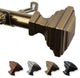 Kira 13/16" Curtain Rod, Antique Brass, 120-170"