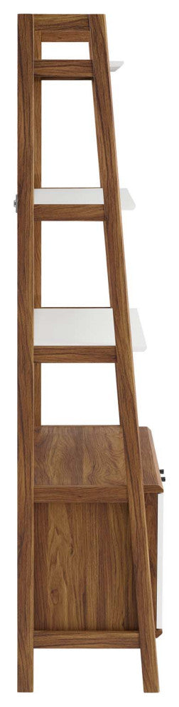 Bixby 33" Bookshelf, Walnut White
