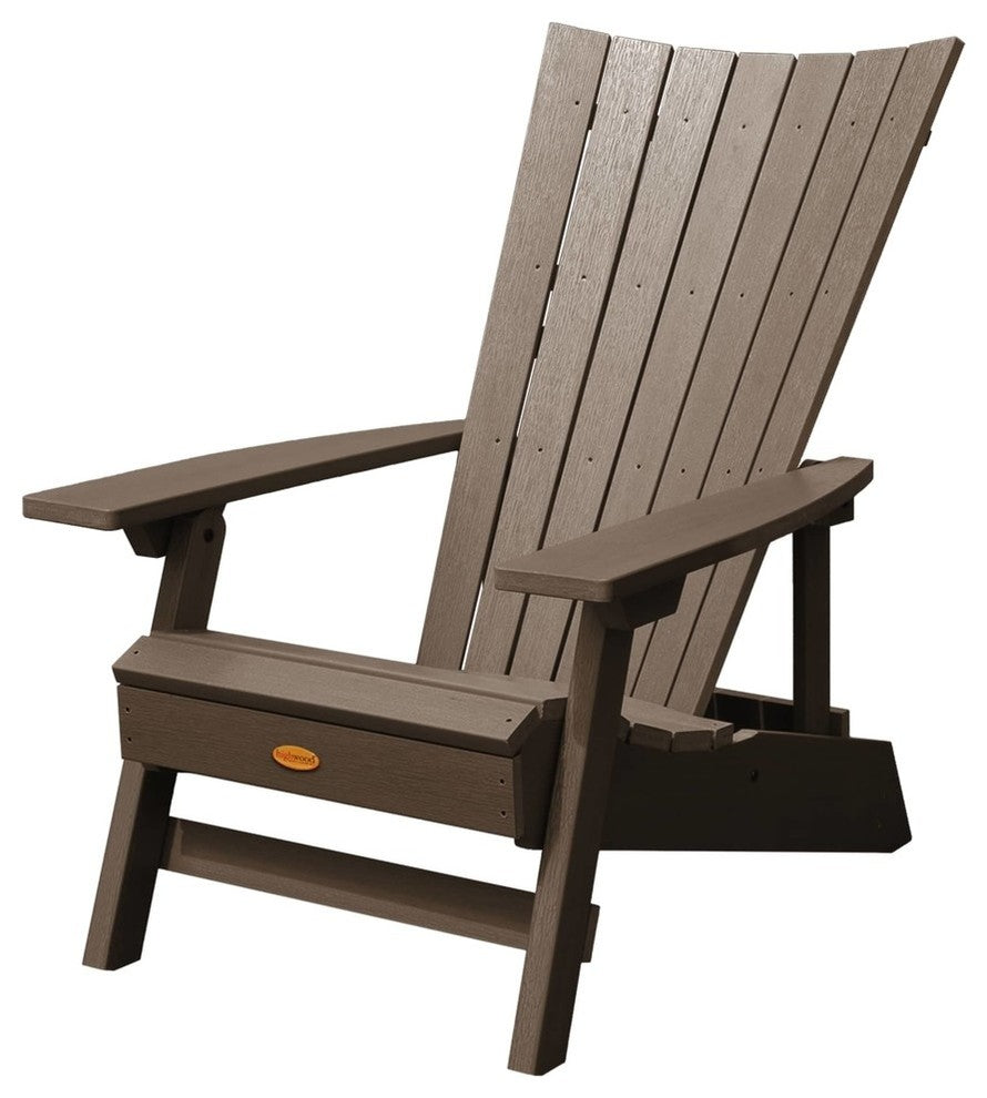 Manhattan Beach Adirondack Chair, Weathered Acorn