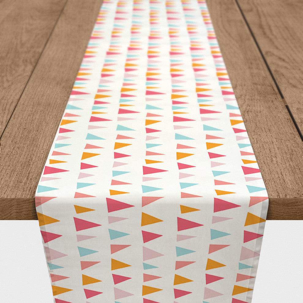 Colorful Summer Triangles 16x90 Table Runner
