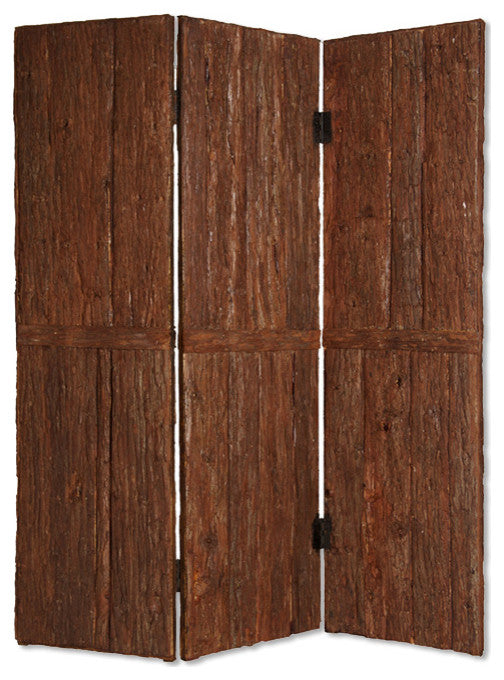 HomeRoots 1" x 62" x 72" Brown Wood Tahoe Screen