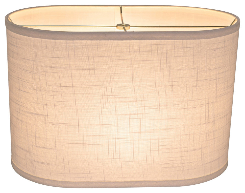 Aspen Creative 37051 Oval Hardback Shaped Spider Lamp Shade in Off-White