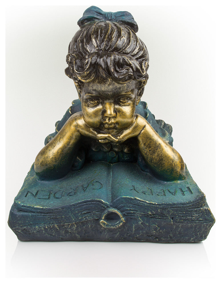 Girl Reading Book Statue