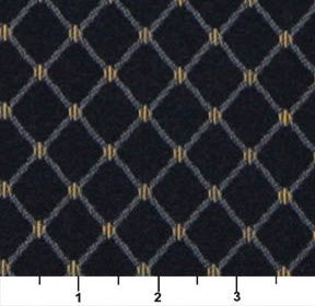 Navy Blue And Gold Diamond Jacquard Woven Upholstery Fabric By The Yard