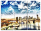"Winter Clouds Over Manhattan" Photo Metal Wall Art, 3 Panels, 36"x28"