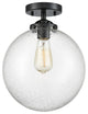 X-Large Beacon 1-Light Semi-Flush Mount, Oil Rubbed Bronze, Seedy