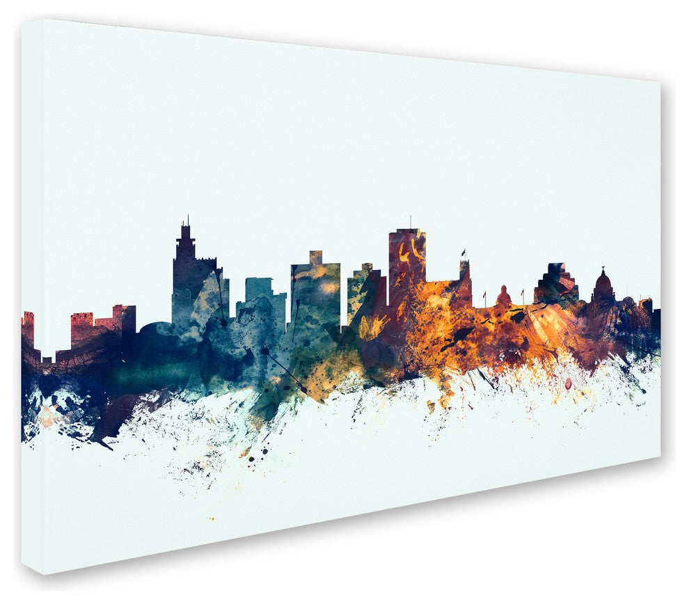 Michael Tompsett ''Jackson MS Skyline Blue'' Canvas Art, 12x19