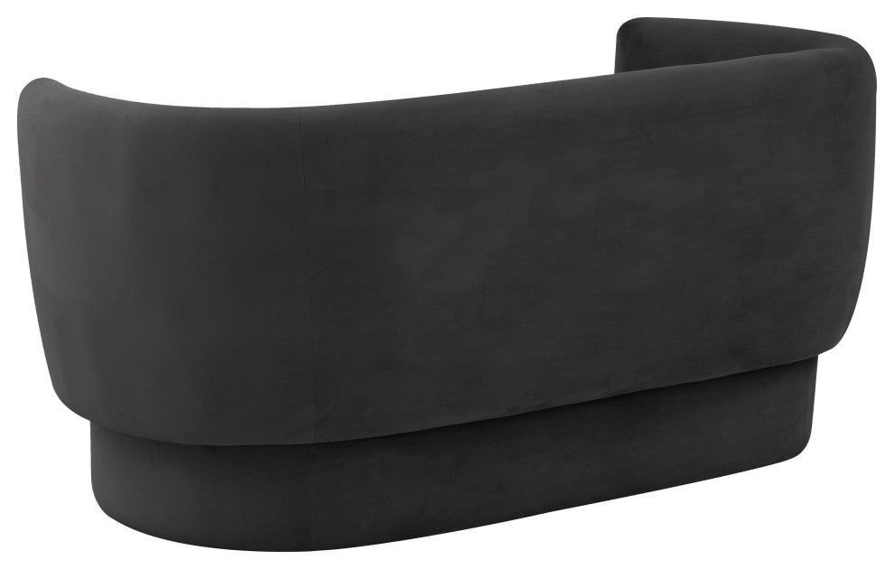 TOV Furniture Isabella Black Velvet Loveseat