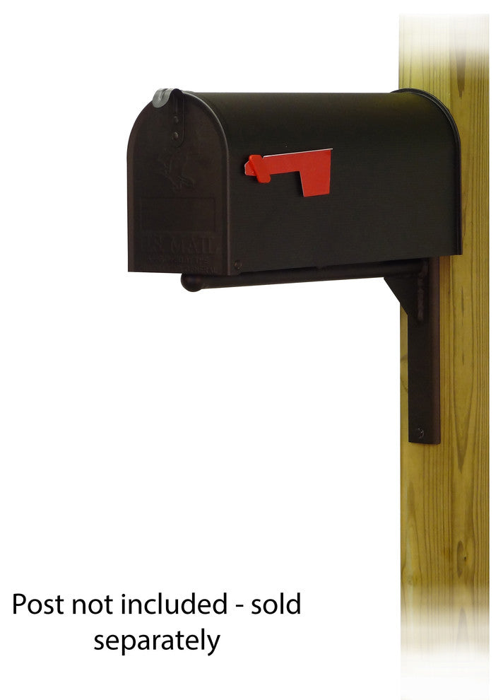 Standard Steel Mailbox With Ashley Front Single Mailbox Mounting Bracket