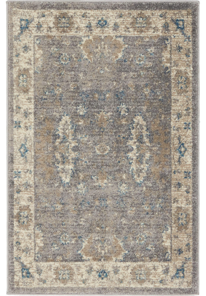 Unique Loom Gray Itzling Salzburg 2'x3' Area Rug