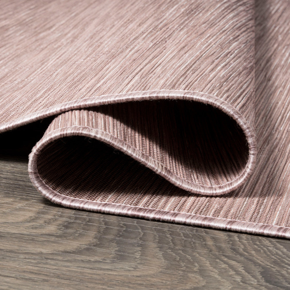 Ethan Modern Flatweave Solid, Pink, 9 X 12