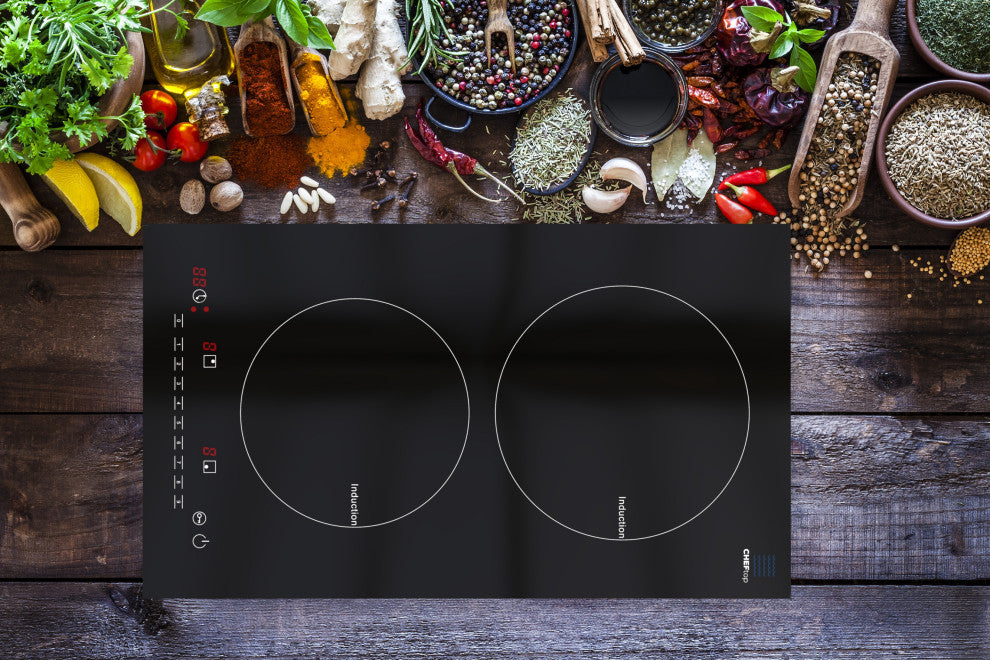 Cheftop Induction Cooktop, Portable Dual Induction Burners, 120V Digital Ceramic