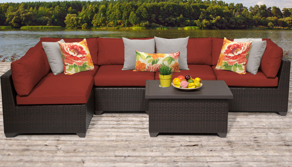 Belle 6 Piece Outdoor Wicker Patio Furniture Set 06a