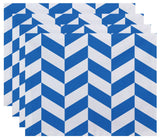 Zigzag Jag Geometric Print Placement, Brighter Sky, Set of 4