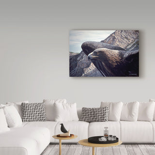 Ron Parker 'Golden Eagle Portrait' Canvas Art, 24"x16"