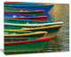 Color Boats on Phewa Lake Nepal, Large Boat Canvas Art Print, 60x40