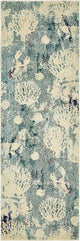 Unique Loom Light Blue Seashell Positano 2'' 2x6'' 7 Runner Rug