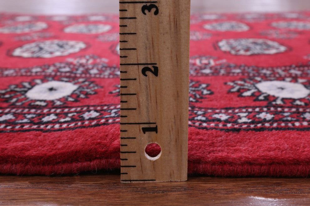 3' 1" X 5' 2" Handmade Silky Bokhara Wool Rug - Q13817