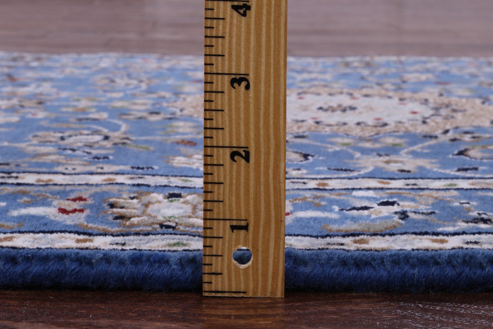 2' 7" X 8' 1" Runner Persian Nain Wool and Silk Hand-Knotted Rug Q11651
