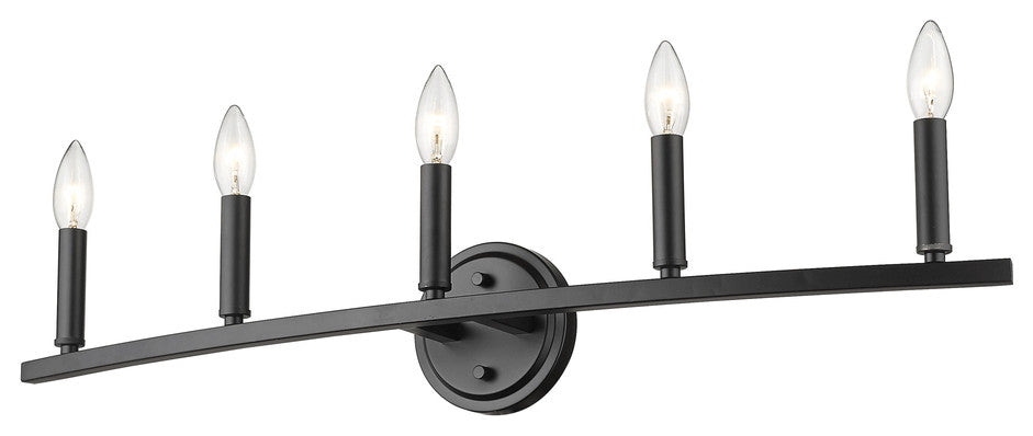 Sawyer 5-Light Matte Black Vanity