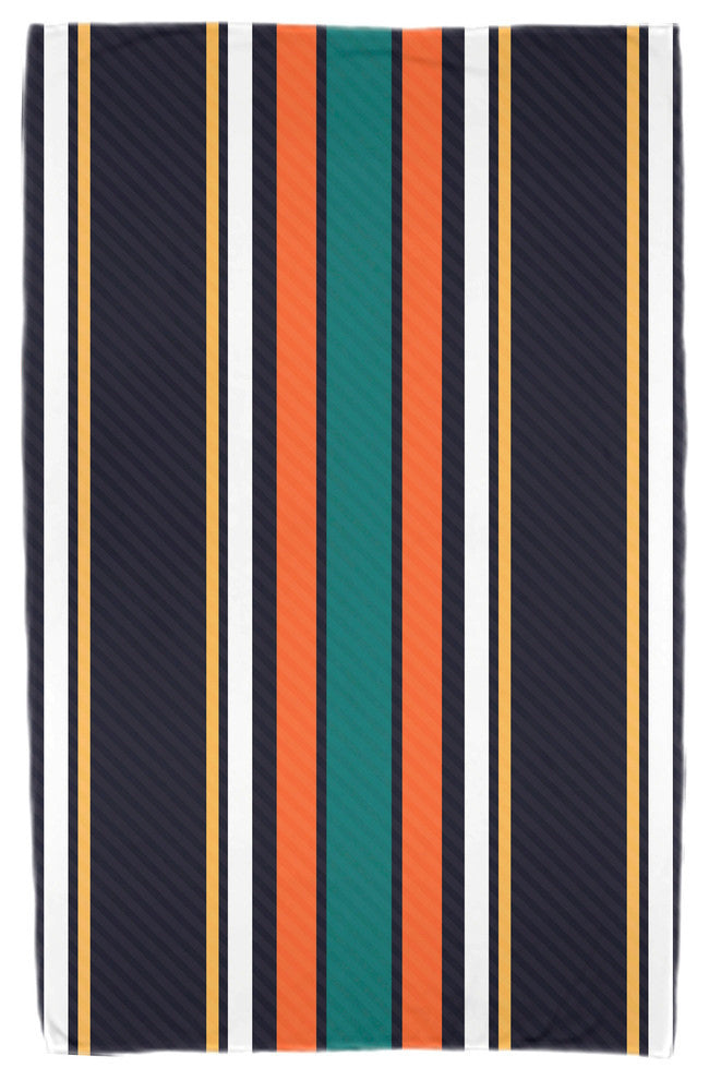 Multi-Stripe, Stripe Print Beach Towel, Orange