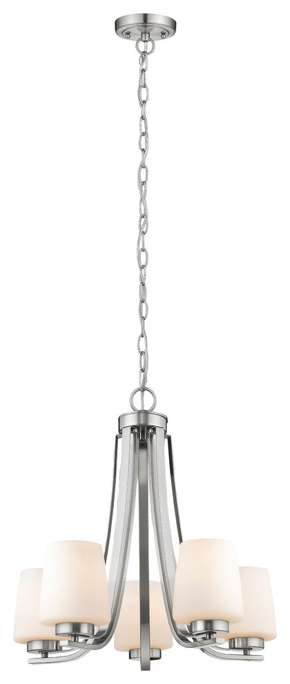 Olivia 5-Light Brushed Nickel Mini Chandelier 22"