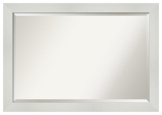 Mosaic White Beveled Bathroom Wall Mirror - 40.5 x 28.5 in.