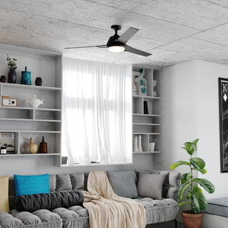 Crescent 52" Ceiling Fan Black