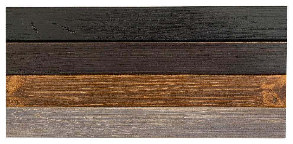 Rustic, Floating Shelf, 2" Thick x 8" Deep, with Mounting, Black, 24"