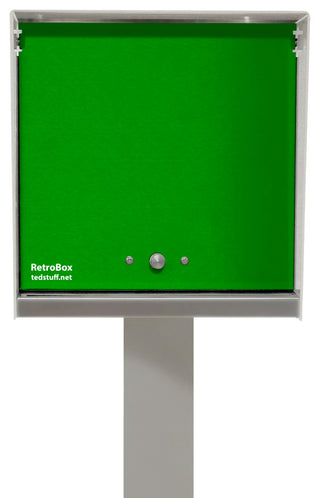 UpTown Box with Locking doors. Modern Pole Mounted Mailbox, Pole not included.,