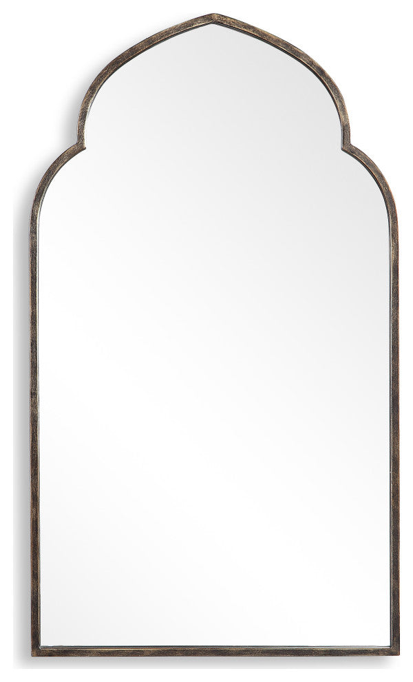 38" Transitional Bronze Arched Mirror