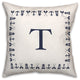 Nautical Monogram - T 18x18 Indoor / Outdoor Pillow