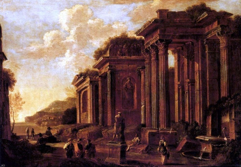 Giovanni Ghisolfi An Architectural Capriccio Wall Decal