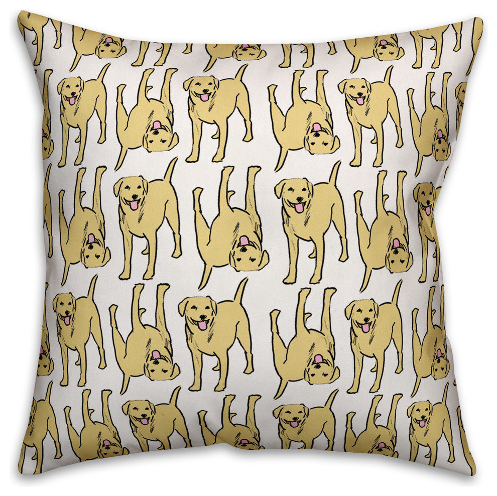 All the Yellow Labs 20x20 Spun Poly Pillow