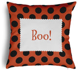 Halloween Boo Dots Accent Pillow With Removable Insert, Harvest Orange, 26"x26"