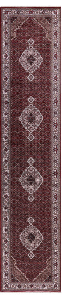 4' 3" X 20' 3" Runner Persian Tabriz Handmade Wool & Silk Rug - Q13021