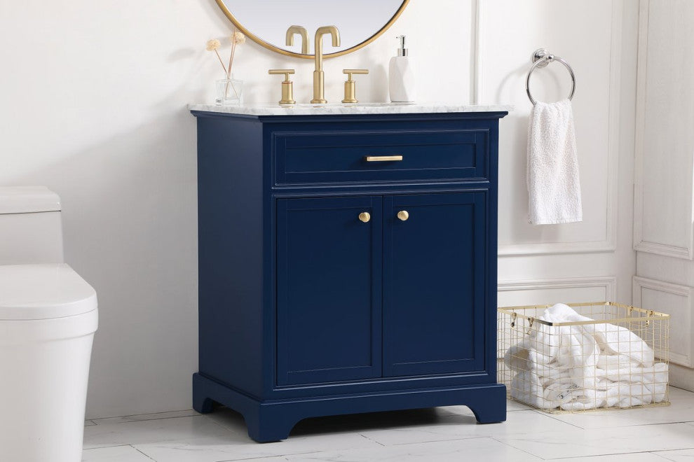 Elegant Decor Americana Bathroom Vanity Blue