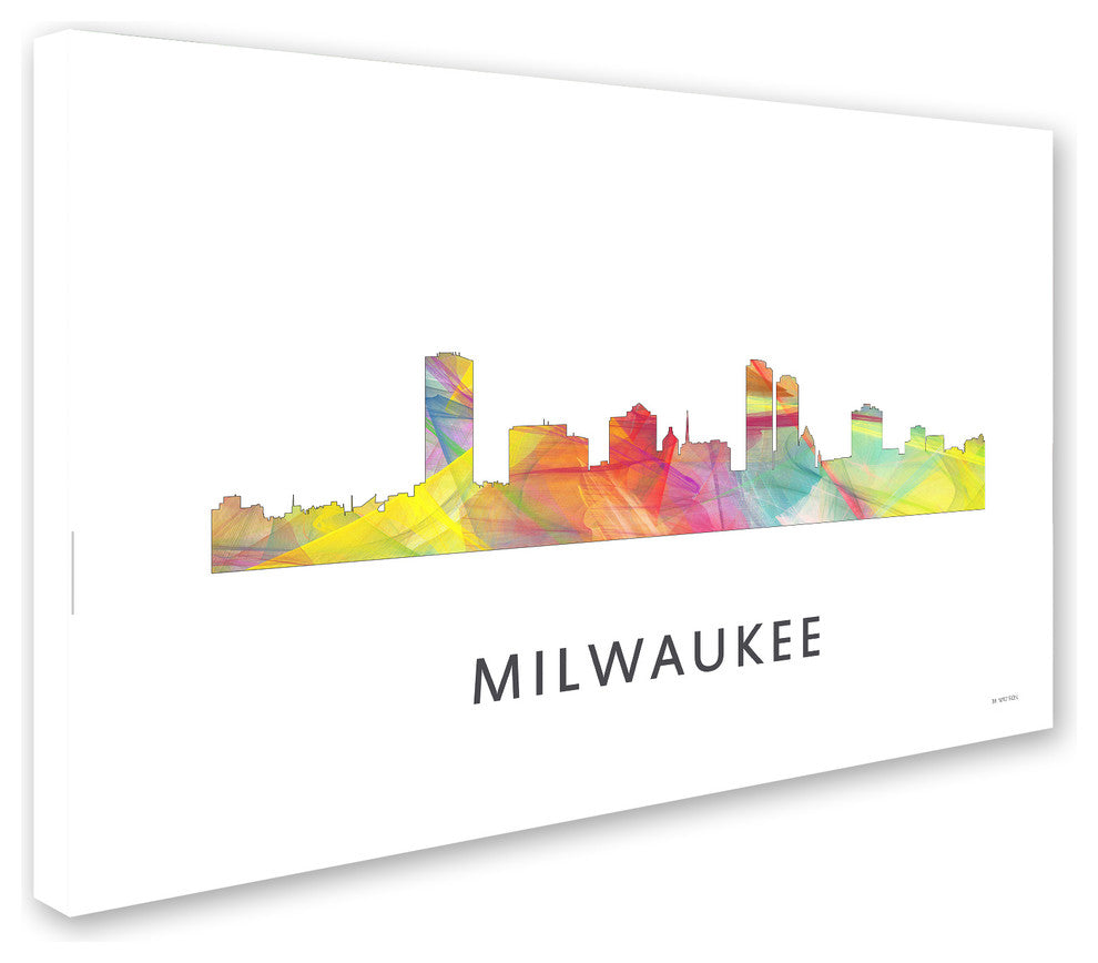 'Milwaukee Wisconsin Skyline Wb-1' Canvas Art, 32x22