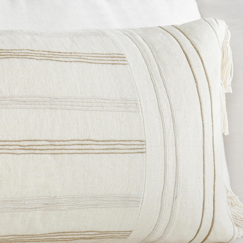 Apana Linen Embroidered Throw Pillow by Kosas Home, 14x26