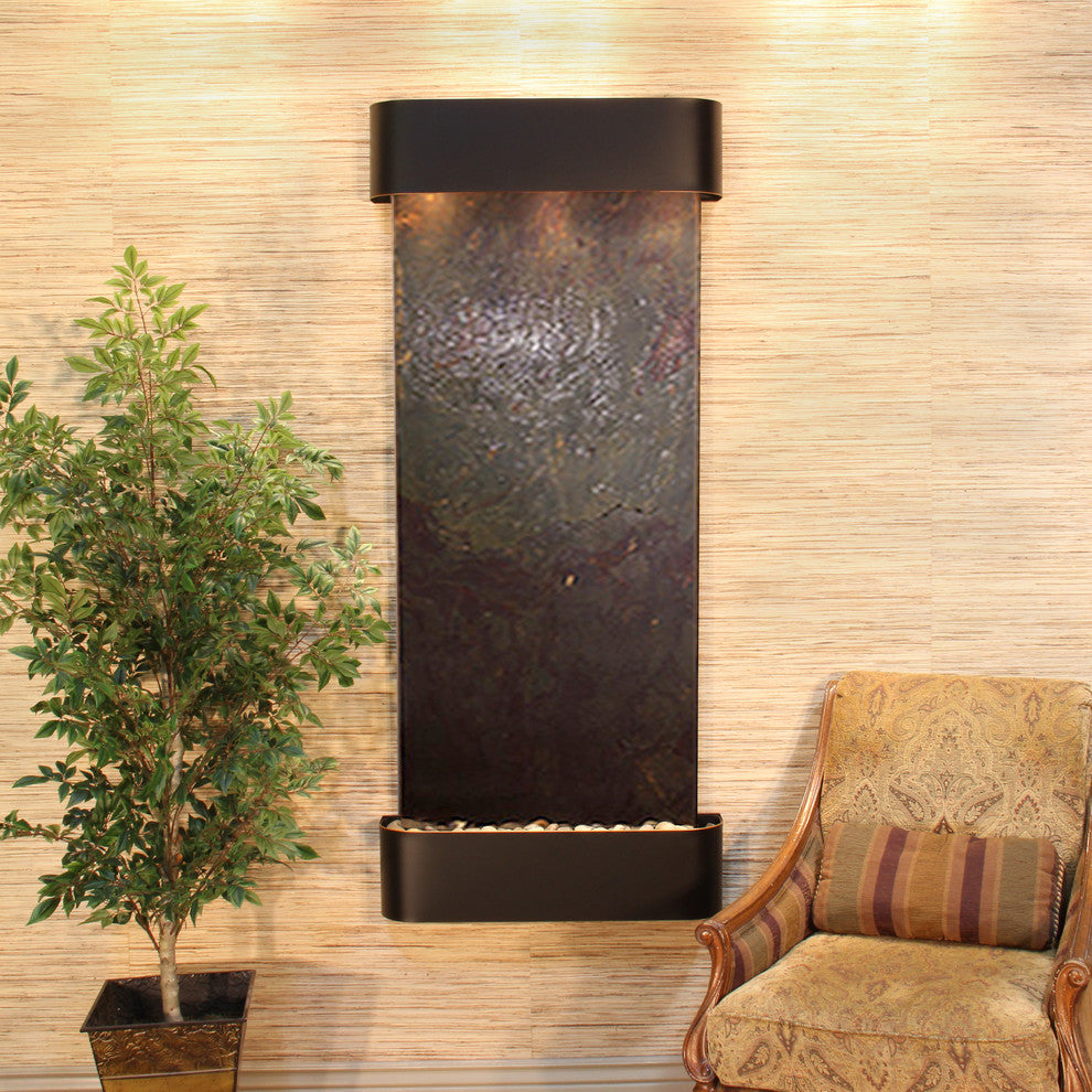 Inspiration Falls Water Fountain, Multi-Color, Blackened Copper, Round