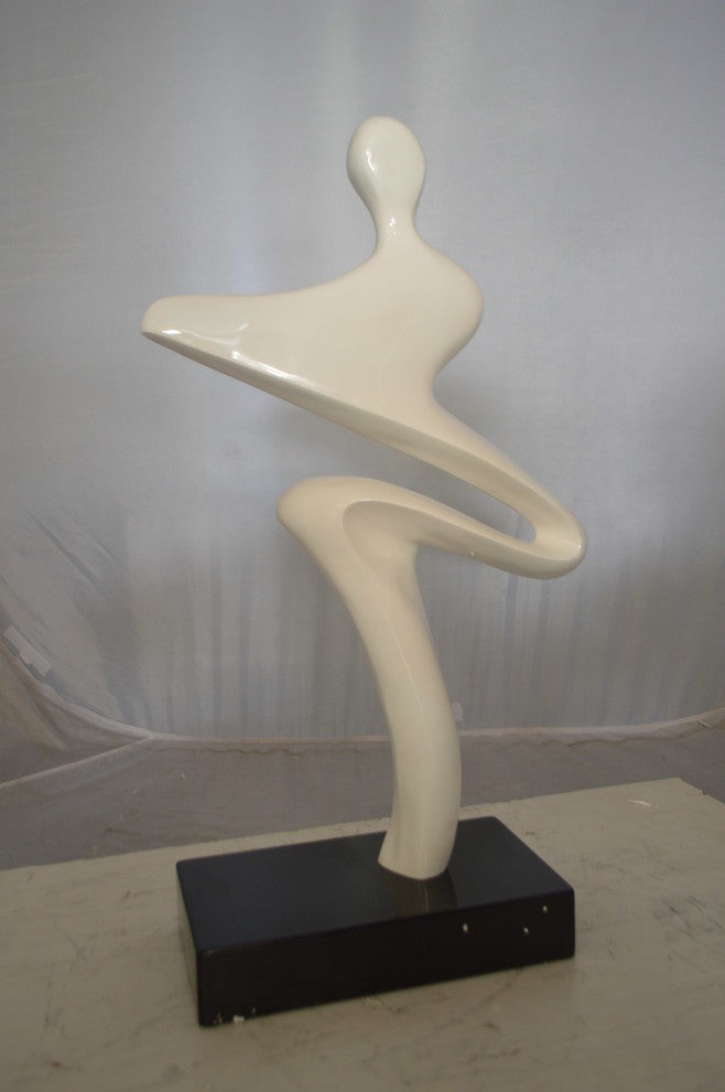 Modern Art Windy Day Resin Statue -  Size: 15"L x 6"W x 24"H.