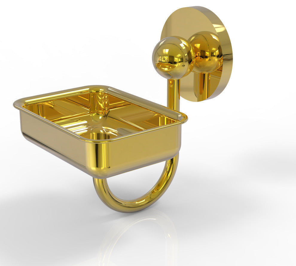 Prestige Skyline Wall Mounted Soap Dish, Polished Brass