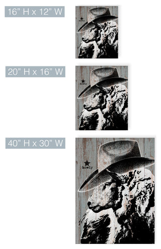 Howdy Sheep' Farmhouse Wrapped Canvas Animal Wall Art